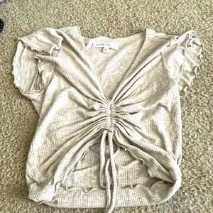 creme colored tie top🙊